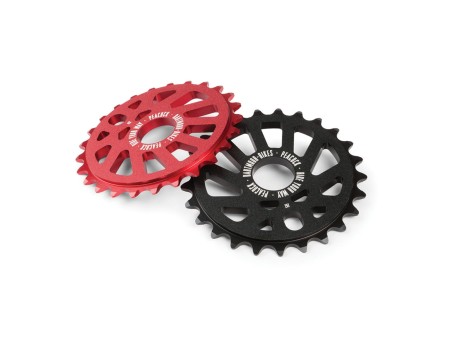 Zębatka BMX Peacock alu 6061, 28 zębów, czerwona anodowana