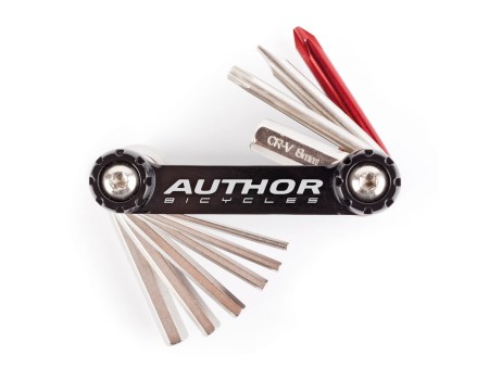 Klucze zestaw AUTHOR MULTIPED 10 czarno-srebrne