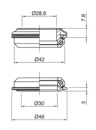 Stery AUTHOR ACO-HS24 Internal 1-1/8" (28.6/42/30mm) czarne