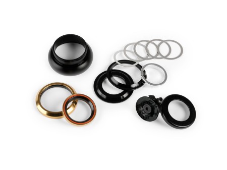 Stery Hybrid IS42/EC44, czarne anodowane, złote łożyska