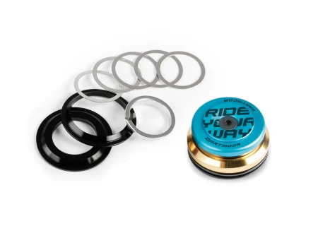 Stery Blink IS42/IS52, turkusowe anodowane, złote łożyska