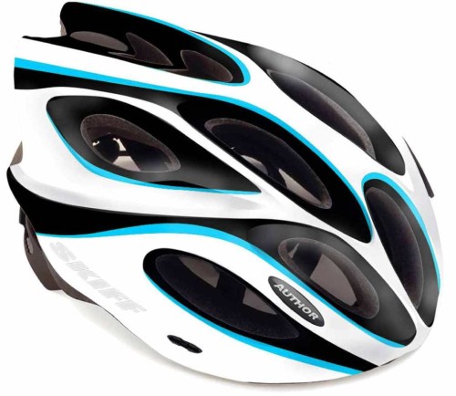 Przejdź do produktu Kask AUTHOR SKIFF biało-czarno-niebieski 58-62
