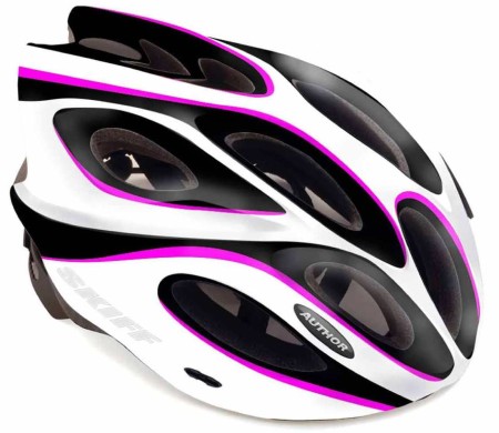 Kask AUTHOR SKIFF biało-czarno-purpurowy 58-62