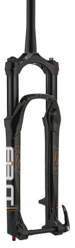 Przejdź do produktu Amortyzator FIRST 27,5 TRL 100mm, taper 28,6-1,5x260x0, czarny, oś QR15 mm