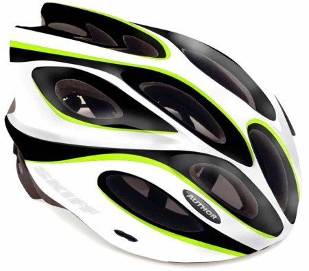 Kask AUTHOR SKIFF biało-czarno-zielony 58-62