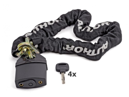 Przejdź do produktu Zapięcie łańcuch AUTHOR ACHL-65 8x90 na kłódkę czarne