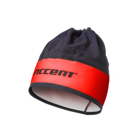 Czapka kolarska Pro Team, czarno-czerwona, M