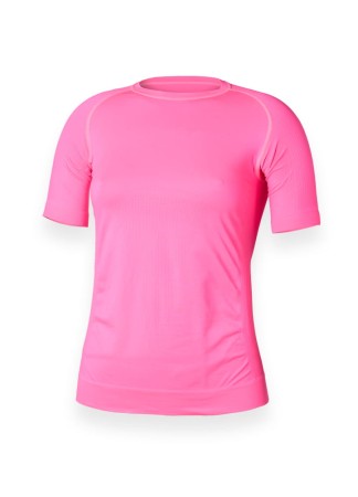 Podkoszulek damski kr/rękaw Elene, różowy fluo, XS/S