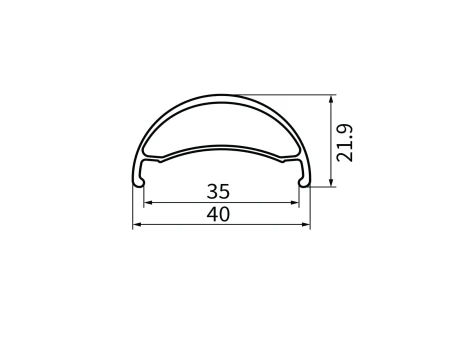 Obręcz Cruiser 29"/29"+, 32 otwory, tubeless ready, czarna anodowana