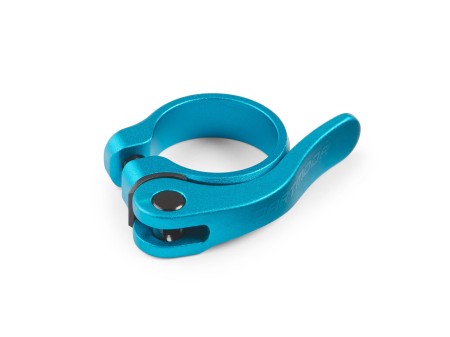 Obejma podsiodłowa Loop QR śred. 34,9mm, z zaciskiem, turkusowa anodowana
