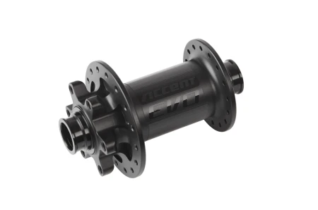 Piasta EVO, przód, 32 otw., czarny mat-czarny połysk, oś 15x100mm