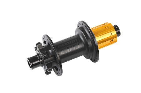 Piasta EVO, tył, 28 otw., czarny mat-czarny połysk, oś 12x142mm, Shimano 11, proste szprychy
