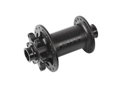 Piasta EVO BOOST, przód, 28 otw., czarny mat-czarny połysk, oś 15x110mm, proste szprychy
