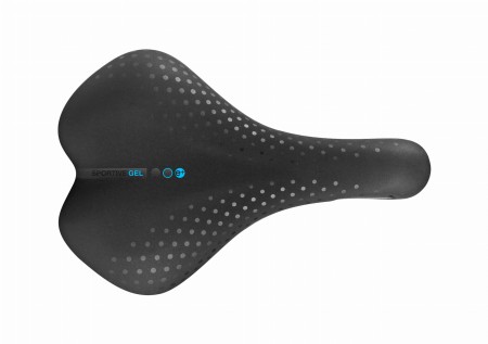 Siodełko SPORTIVE GEL LARGE 0-30° czarne zamsz