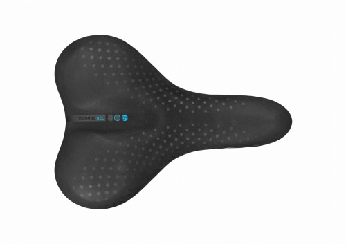 Przejdź do produktu Siodełko TREKKING GEL LARGE 30-60° czarne zamsz