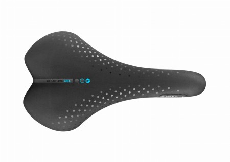 Siodełko SPORTIVE GEL SMALL 0-30° czarne zamsz