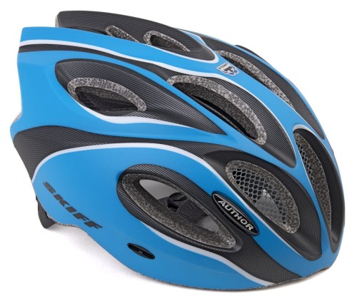 Przejdź do produktu Kask AUTHOR SKIFF niebiesko(fluo)-czarny mat 52-58