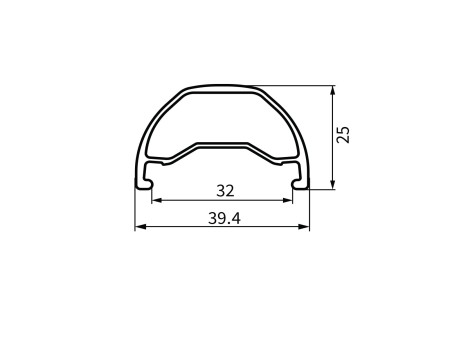 Obręcz Shield Wide 29", 32 otwory, tubeless ready, matowa czarna anodowana