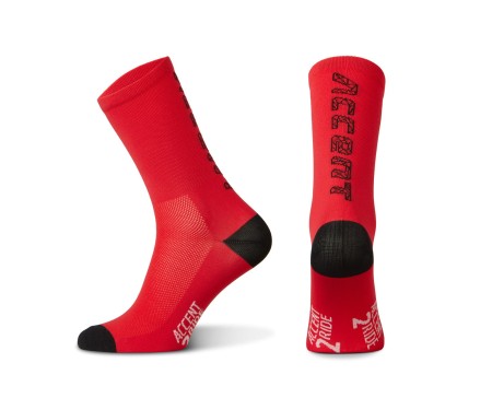 Skarpetki kolarskie Hero Long, czerwono-czarne, rozmiar S (36-38)