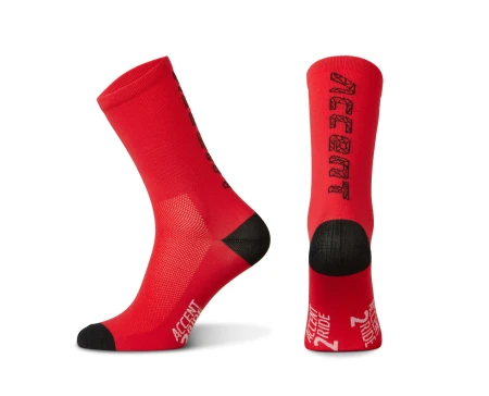 Skarpetki kolarskie Hero Long, czerwono-czarne, rozmiar L (42-44)