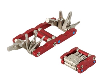 Klucze zestaw AUTHOR EXPERT 9 czerwono-srebrne