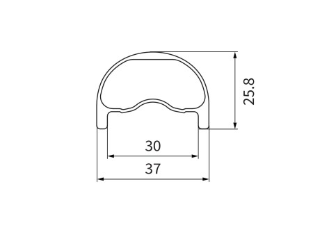 Obręcz Raven 29", 32 otwory, karbon, tubeless ready, matowa czarna