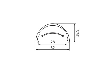 Obręcz Tomcat 26", 32 otwory, tubeless ready, czarna anodowana