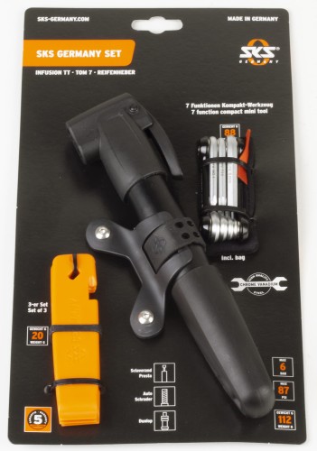 Przejdź do produktu Zestaw SKS - pompka INFUSION TT (multi), klucze TOM 7 7 funkcji, łyżki do opon