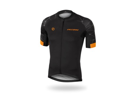 Koszulka kolarska Hero, czarno-pomarańczowa, M