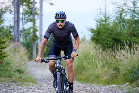 Spodenki kolarskie Hero, czarno-pomarańczowe, M