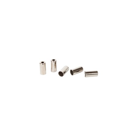 Końcówki pancerza hamulcowego 5mm, aluminiowe, 10szt. czarne z noskiem