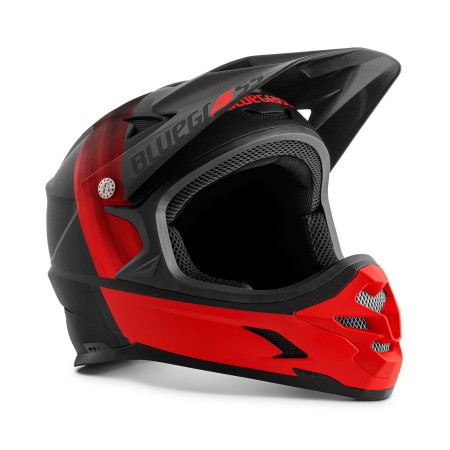 Kask INTOX S 54-56 cm, czarno-czerwony