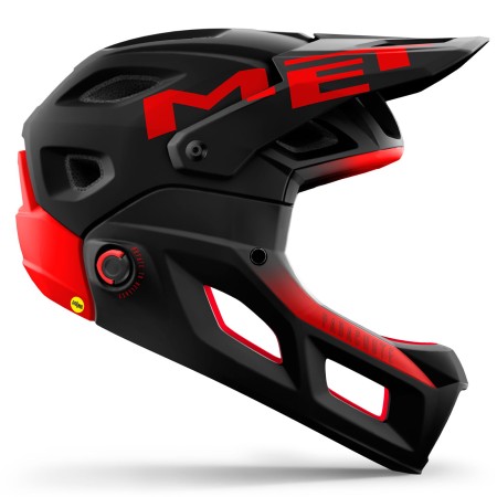 Kask PARACHUTE MCR MIPS S czarno-czerwony