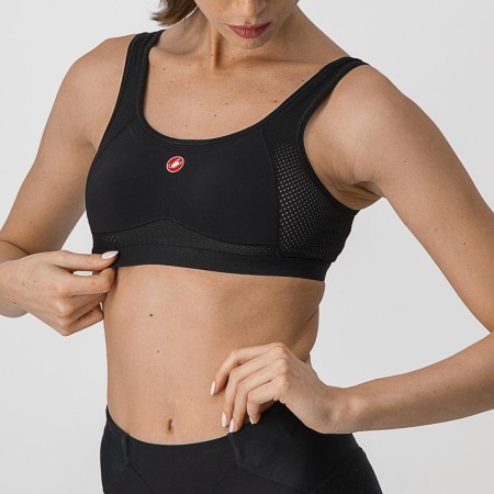 Damski biustonosz kolarski Rosso Corsa, czarny, rozmiar S