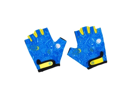 Rękawiczki dziecięce Robo, niebiesko-żółte, S/M
