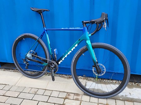 Rama przełajowa CX-ONE Carbon XL blue-green set (rama, widelec, wspornik siodła)