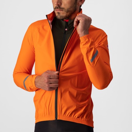 Kurtka kolarska Emergency Rain 2, brilliant orange, rozmiar M