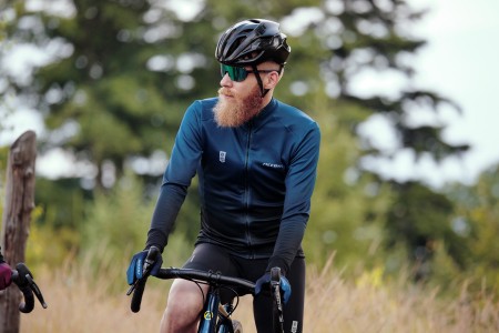 Bluza kolarska Pure, niebiesko-czarna, S