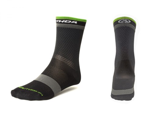 Przejdź do produktu Skarpetki kolarskie AUTHOR Stripe X0 czarno-szaro-żółte(fluo) 38-42