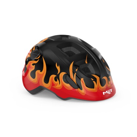 Kask HOORAY XS "płomienie" czarny