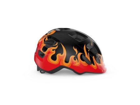 Kask HOORAY XS "płomienie" czarny