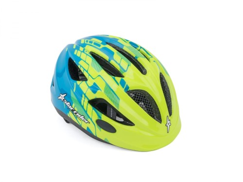 Przejdź do produktu Kask AUTHOR STAR RIDER żółto(fluo)-niebieski mat 46-51