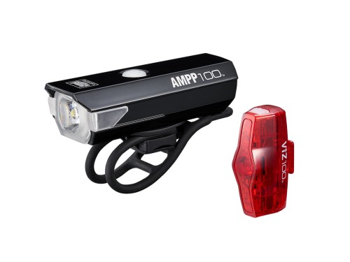 Przejdź do produktu Zestaw lamp Cateye AMPP 100 HL-EL041RC / ViZ100 TL-LD800B