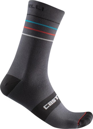 Skarpetki kolarskie Endurance 15, dark gray/sky blue-red, rozmiar S/M
