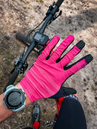 Rękawiczki z długimi palcami Hex, różowe, XXL