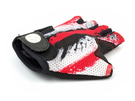 Rękawiczki kolarskie AUTHOR JUNIOR X6 dziecięce biało-czarno-niebieskie S