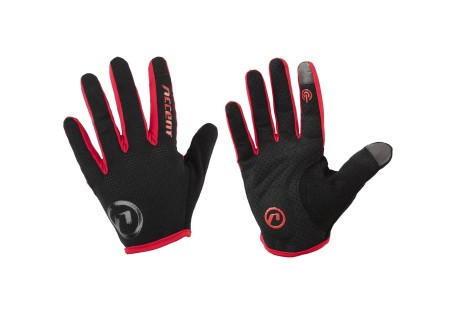 Rękawiczki z długimi palcami Hero, czarno-czerwone XXL