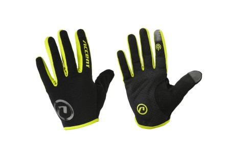 Rękawiczki z długimi palcami Hero, czarno-żółte fluo, XS