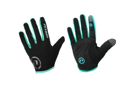 Rękawiczki z długimi palcami Hero, czarno-miętowe, S