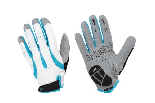 Przejdź do produktu Rękawiczki z długimi palcami damskie Airy, biało-turkusowe, L